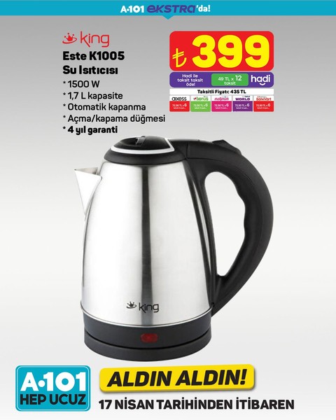 A101 17-24 Nisan 2025 indirimli ürünler kataloğu! İşte 17-24 Nisan A101'in aldın aldın fiyat listesi - Resim: 9