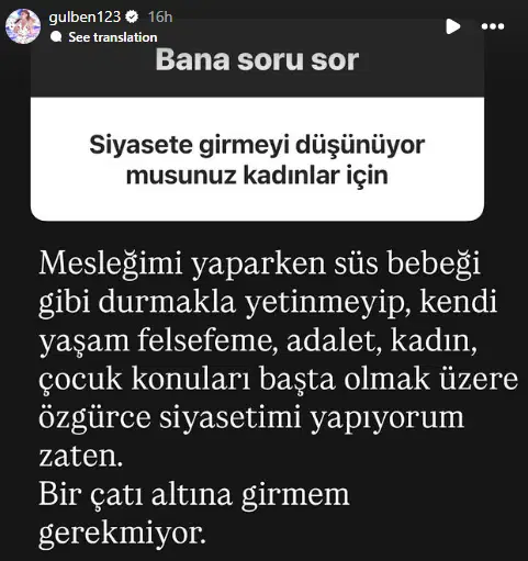 Gülben Ergen siyasete mi giriyor? Şaşırtan açıklama geldi - Resim : 1