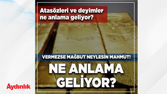 "Vermezse Mağbut Neylesin Mahmut" ne demek? Atasözleri ve deyimlerin hikayeleri...