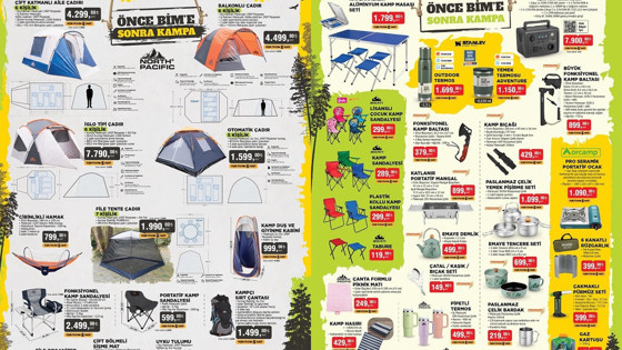 BİM'e kamp ürünleri geliyor! Stanley termos, çadır, kamp sandalyesi indirimde