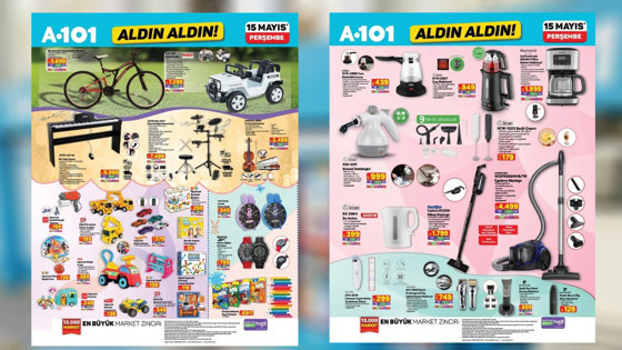 A101 15 mayıs 2025 kataloğu yayımlandı! Onlarca üründe büyük indirim...