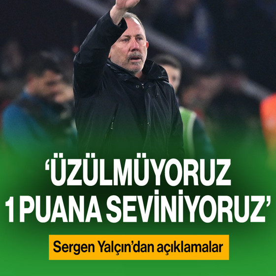 Beşiktaş Teknik Direktörü Sergen Yalçın: 'Üzülmüyoruz, 1 puana seviniyoruz'