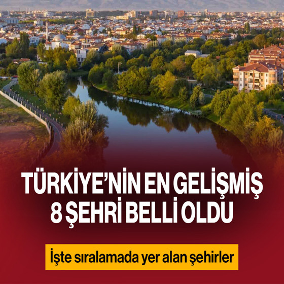Türkiye'nin en gelişmiş 8 şehri belli oldu! İşte sıralamadaki şehirler