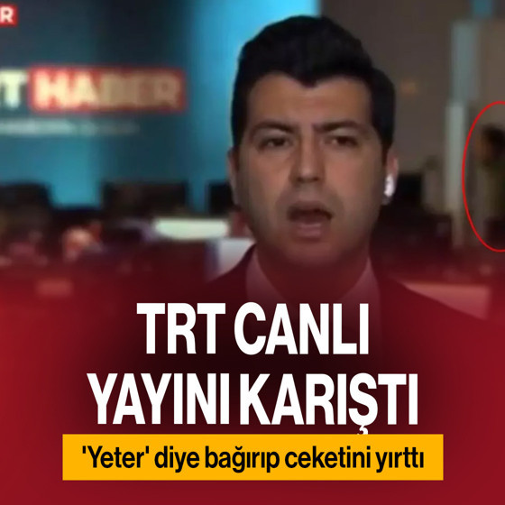 TRT canlı yayınında ortalık karıştı! 'Yeter' diye bağırıp ceketini yırttı