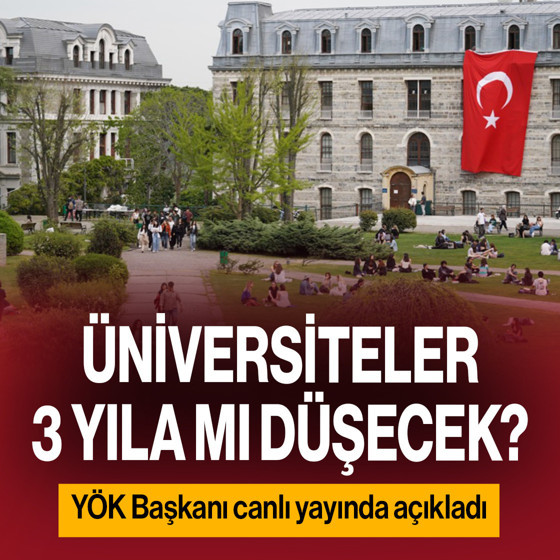 Üniversiteler 3 yıla mı düşecek? YÖK Başkanı canlı yayında açıkladı