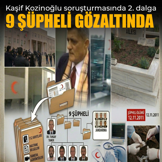 Kaşif Kozinoğlu soruşturmasında 2. dalga: 9 şüpheli gözaltında