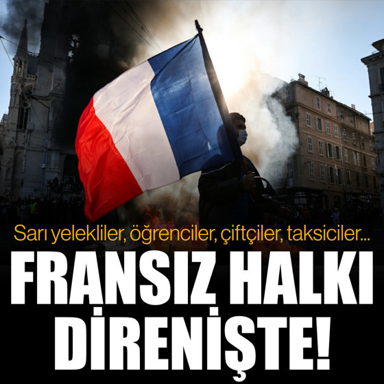 Fransa'da sokaklar alev alev: Sarı yelekliler, öğrenciler ve çiftçiler hayat pahalılığına karşı ayakta!