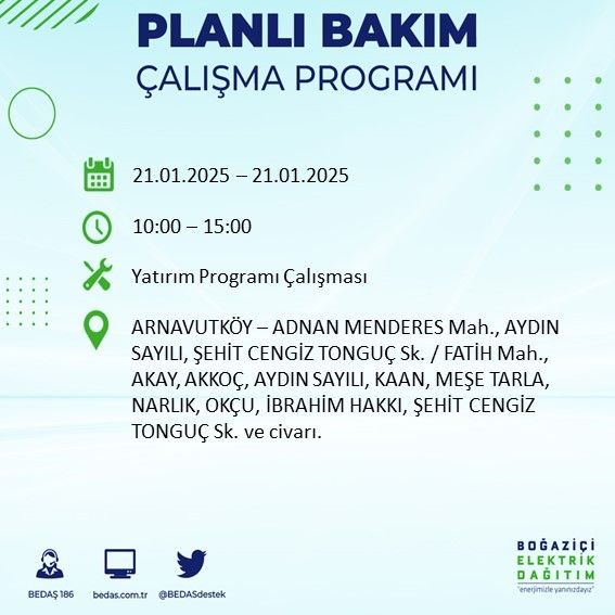İstanbul'da uzun süreli elektrik kesintisi: 22 ilçe etkileniyor! Beşiktaş, Bahçelievler, Silivri... - Resim: 61