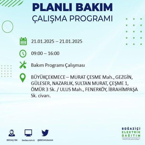 İstanbul'da uzun süreli elektrik kesintisi: 22 ilçe etkileniyor! Beşiktaş, Bahçelievler, Silivri... - Resim: 34