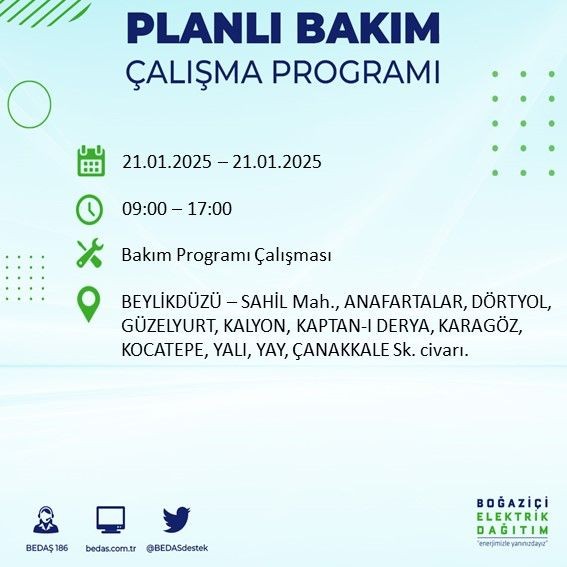 İstanbul'da uzun süreli elektrik kesintisi: 22 ilçe etkileniyor! Beşiktaş, Bahçelievler, Silivri... - Resim: 35