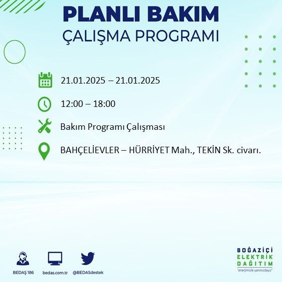 İstanbul'da uzun süreli elektrik kesintisi: 22 ilçe etkileniyor! Beşiktaş, Bahçelievler, Silivri... - Resim: 46