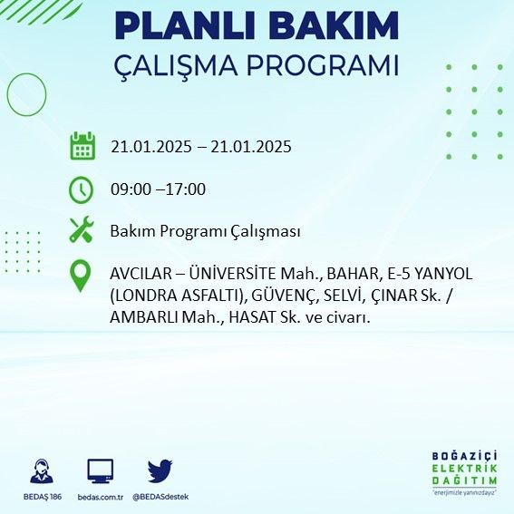 İstanbul'da uzun süreli elektrik kesintisi: 22 ilçe etkileniyor! Beşiktaş, Bahçelievler, Silivri... - Resim: 56