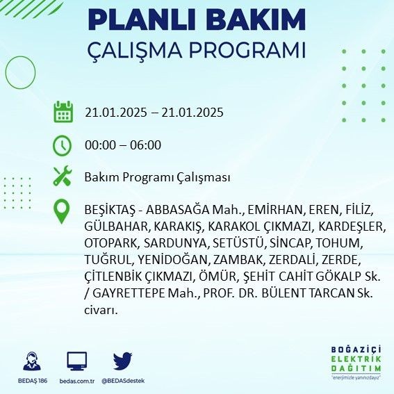 İstanbul'da uzun süreli elektrik kesintisi: 22 ilçe etkileniyor! Beşiktaş, Bahçelievler, Silivri... - Resim: 37