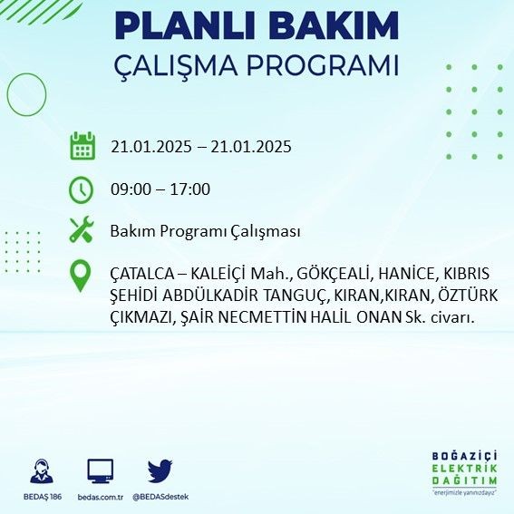 İstanbul'da uzun süreli elektrik kesintisi: 22 ilçe etkileniyor! Beşiktaş, Bahçelievler, Silivri... - Resim: 33