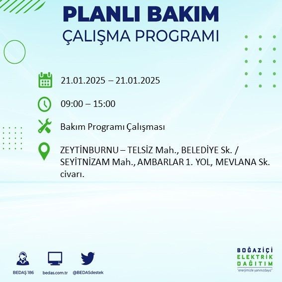 İstanbul'da uzun süreli elektrik kesintisi: 22 ilçe etkileniyor! Beşiktaş, Bahçelievler, Silivri... - Resim: 1