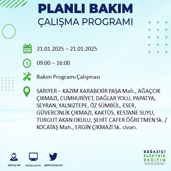 İstanbul'da uzun süreli elektrik kesintisi: 22 ilçe etkileniyor! Beşiktaş, Bahçelievler, Silivri... - Resim: 13