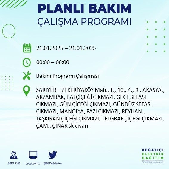 İstanbul'da uzun süreli elektrik kesintisi: 22 ilçe etkileniyor! Beşiktaş, Bahçelievler, Silivri... - Resim: 12
