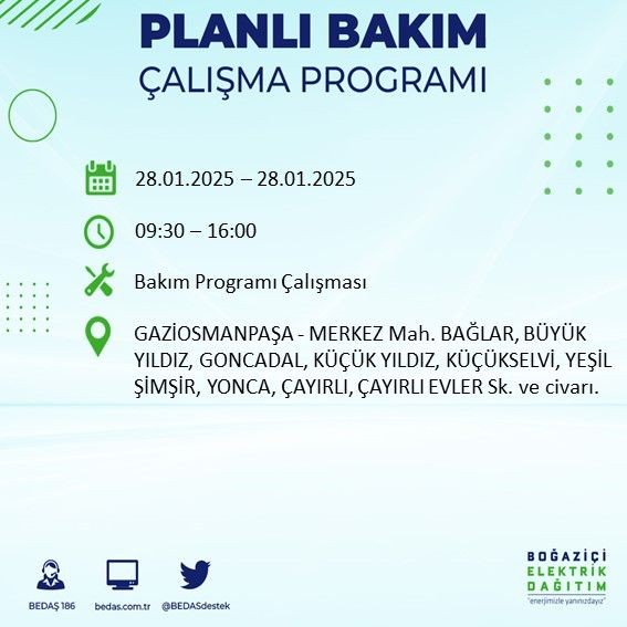 İstanbul'da uzun süreli elektrik kesintileri yaşanacak! 22 ilçe etkileniyor... - Resim: 19