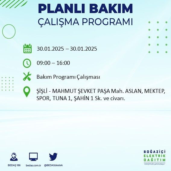İstanbul'da 20 ilçede elektrikler kesilecek! 30 Ocak 2025 İstanbul'da elektrik kesintileri: Bakırköy, Avcılar, Silivri... - Resim: 2