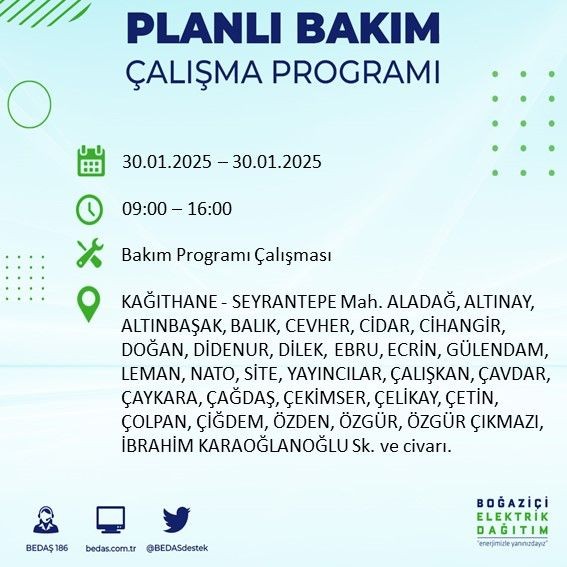 İstanbul'da 20 ilçede elektrikler kesilecek! 30 Ocak 2025 İstanbul'da elektrik kesintileri: Bakırköy, Avcılar, Silivri... - Resim: 21