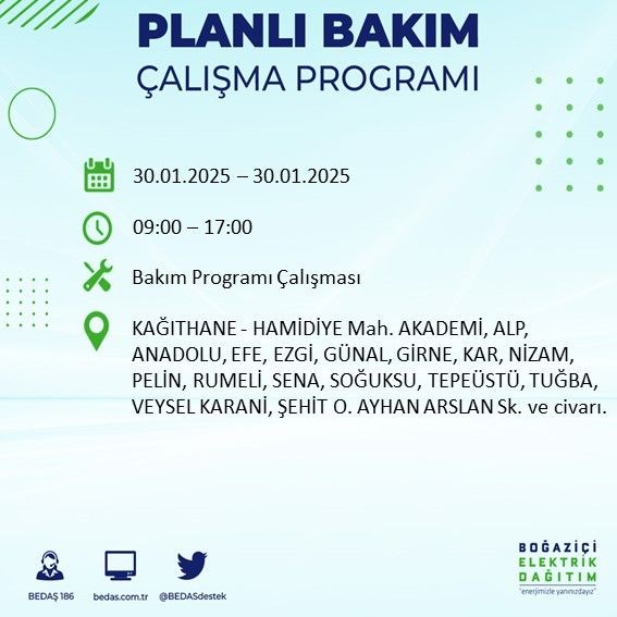 İstanbul'da 20 ilçede elektrikler kesilecek! 30 Ocak 2025 İstanbul'da elektrik kesintileri: Bakırköy, Avcılar, Silivri... - Resim: 22