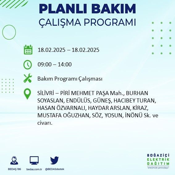 Elektrik uzun süre gelmeyecek! 18 Şubat İstanbul elektrik kesintileri... Başakşehir, Silivri, Şişli... - Resim: 48