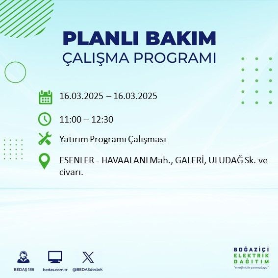 O ilçeler dikkat: Elektrik uzun süre gelmeyecek! Silivri, Fatih, Esenyurt... - Resim: 11