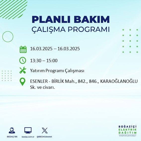 O ilçeler dikkat: Elektrik uzun süre gelmeyecek! Silivri, Fatih, Esenyurt... - Resim: 10