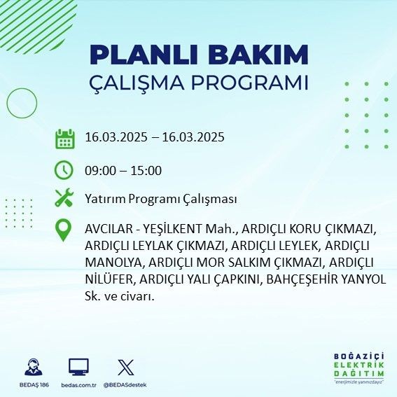 O ilçeler dikkat: Elektrik uzun süre gelmeyecek! Silivri, Fatih, Esenyurt... - Resim: 14