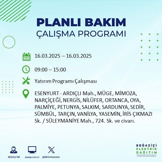 O ilçeler dikkat: Elektrik uzun süre gelmeyecek! Silivri, Fatih, Esenyurt... - Resim: 9