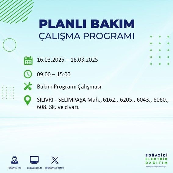 O ilçeler dikkat: Elektrik uzun süre gelmeyecek! Silivri, Fatih, Esenyurt... - Resim: 1