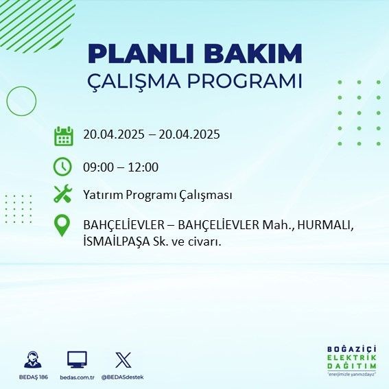 İstanbul'un o ilçeleri karanlığa gömülecek! BEDAŞ uyardı... - Resim: 4