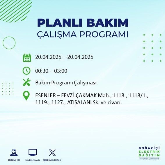 İstanbul'un o ilçeleri karanlığa gömülecek! BEDAŞ uyardı... - Resim: 8