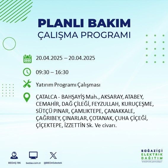 İstanbul'un o ilçeleri karanlığa gömülecek! BEDAŞ uyardı... - Resim: 14