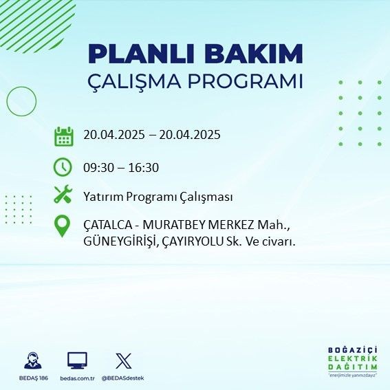İstanbul'un o ilçeleri karanlığa gömülecek! BEDAŞ uyardı... - Resim: 13