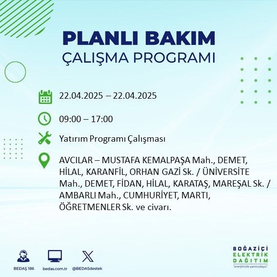 İstanbul'da uzun süreli elektrik kesintisi yaşanacak! - Resim: 1