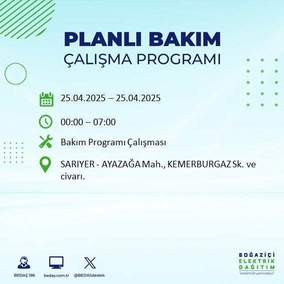 İstanbul Sarıyer'de elektrik kesintisi yaşanacak! - Resim: 5
