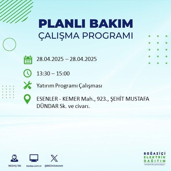 23 ilçe etkilenecek: İstanbul'da uzun süreli elektrik kesintisi - Resim: 32