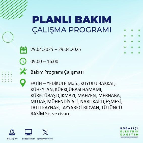 22 ilçe etkileniyor: Silivri, Sarıyer, Esenler... İstanbul'da uzun süreli elektrik kesintisi yaşanacak! 29 Nisan Salı elektrik kesintileri listesi - Resim: 47