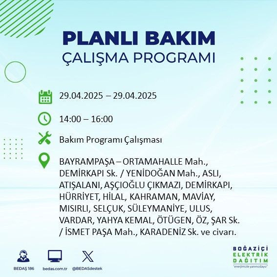 22 ilçe etkileniyor: Silivri, Sarıyer, Esenler... İstanbul'da uzun süreli elektrik kesintisi yaşanacak! 29 Nisan Salı elektrik kesintileri listesi - Resim: 18