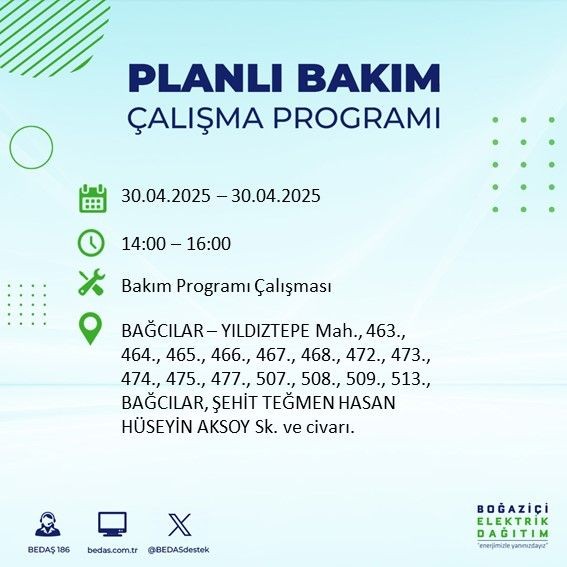 İstanbul'da uzun süreli elektrik kesintisi yaşanacak! 30 Nisan Çarşamba elektrik kesintileri listesi - Resim: 11