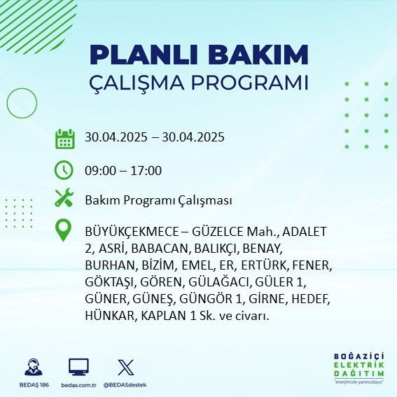 İstanbul'da uzun süreli elektrik kesintisi yaşanacak! 30 Nisan Çarşamba elektrik kesintileri listesi - Resim: 25