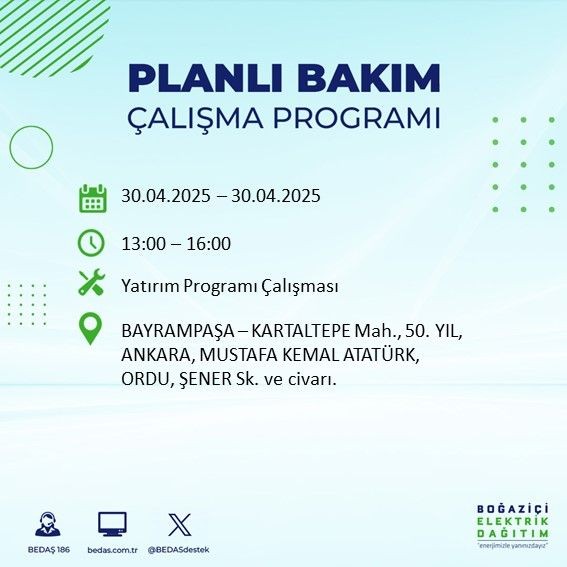 İstanbul'da uzun süreli elektrik kesintisi yaşanacak! 30 Nisan Çarşamba elektrik kesintileri listesi - Resim: 20