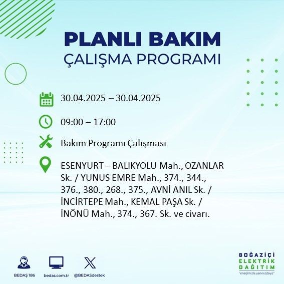 İstanbul'da uzun süreli elektrik kesintisi yaşanacak! 30 Nisan Çarşamba elektrik kesintileri listesi - Resim: 32