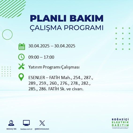 İstanbul'da uzun süreli elektrik kesintisi yaşanacak! 30 Nisan Çarşamba elektrik kesintileri listesi - Resim: 28