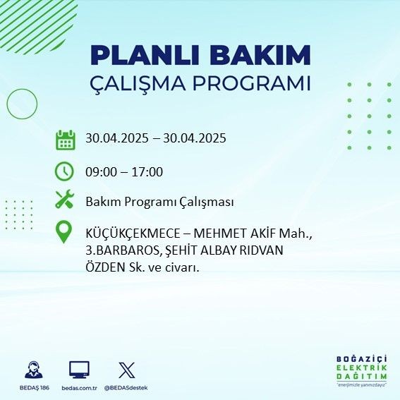 İstanbul'da uzun süreli elektrik kesintisi yaşanacak! 30 Nisan Çarşamba elektrik kesintileri listesi - Resim: 47