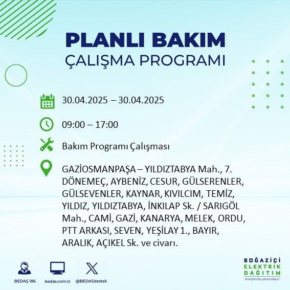 İstanbul'da uzun süreli elektrik kesintisi yaşanacak! 30 Nisan Çarşamba elektrik kesintileri listesi - Resim: 45
