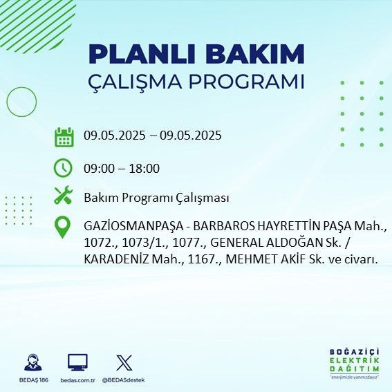 İstanbul'da uzun süreli elektrik kesintisi yaşanacak! 9 Mayıs Cuma elektrik kesintileri listesi - Resim: 66