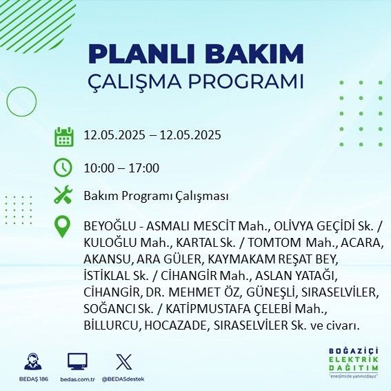 İstanbul'da o ilçeler karanlığa gömülecek! 12 Mayıs Pazartesi elektrik kesintileri listesi - Resim: 19