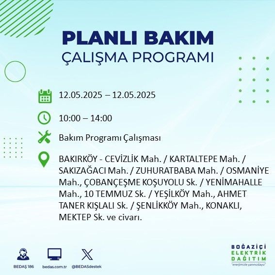 İstanbul'da o ilçeler karanlığa gömülecek! 12 Mayıs Pazartesi elektrik kesintileri listesi - Resim: 12